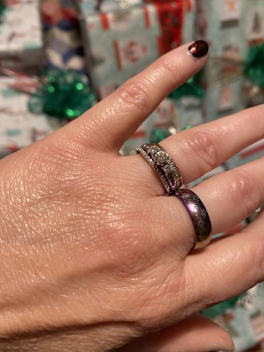 Customer photo review of Pave CZ Eternity Ring in Sterling Silver