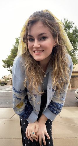 Customer photo review of Van Gogh Starry Night Knitted Cardigan sweater