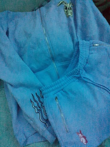 Customer photo review of Candy Blue Shorts