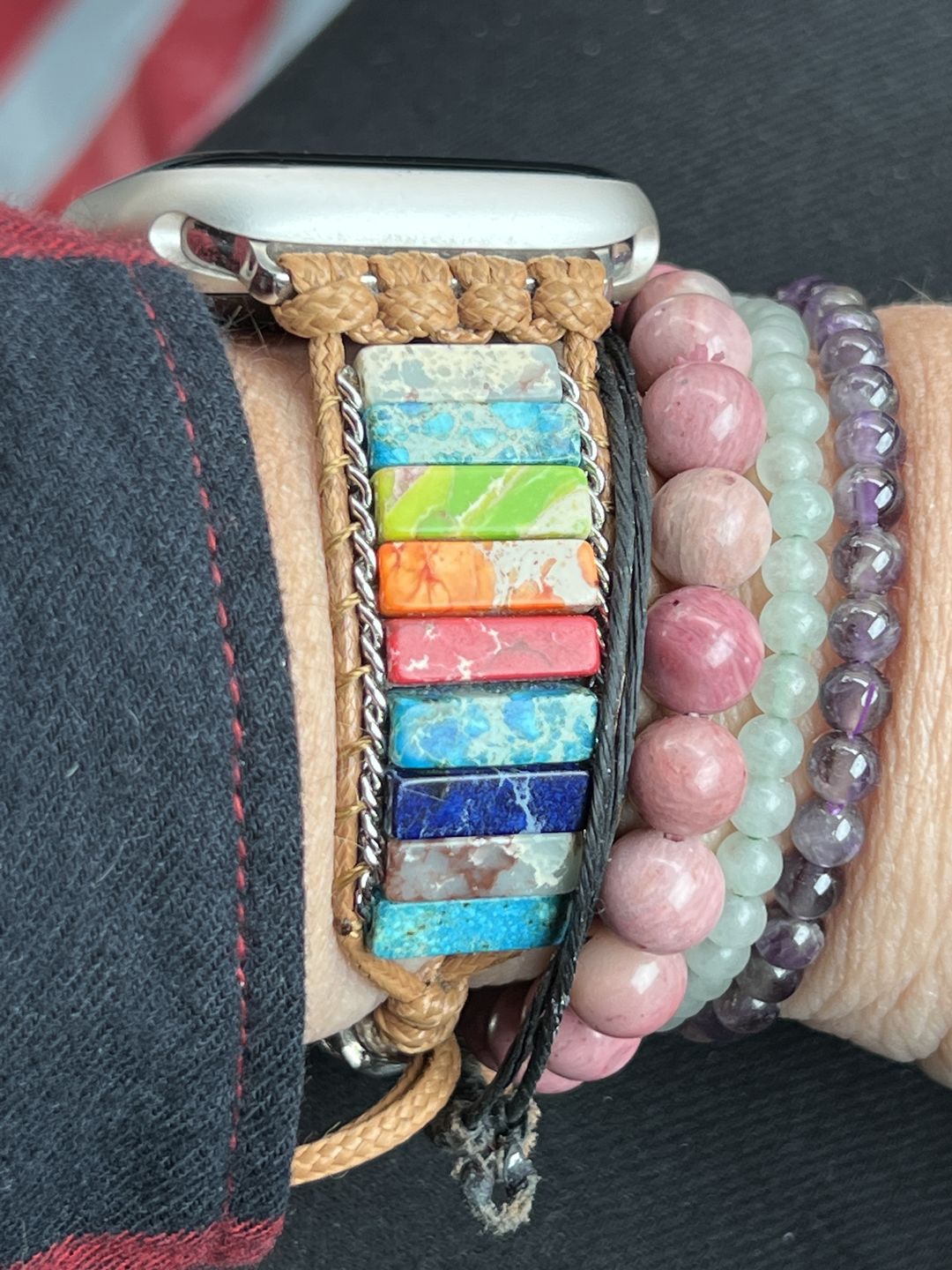 Customer photo review of Healing Chakra Protection Apple Watch Strap