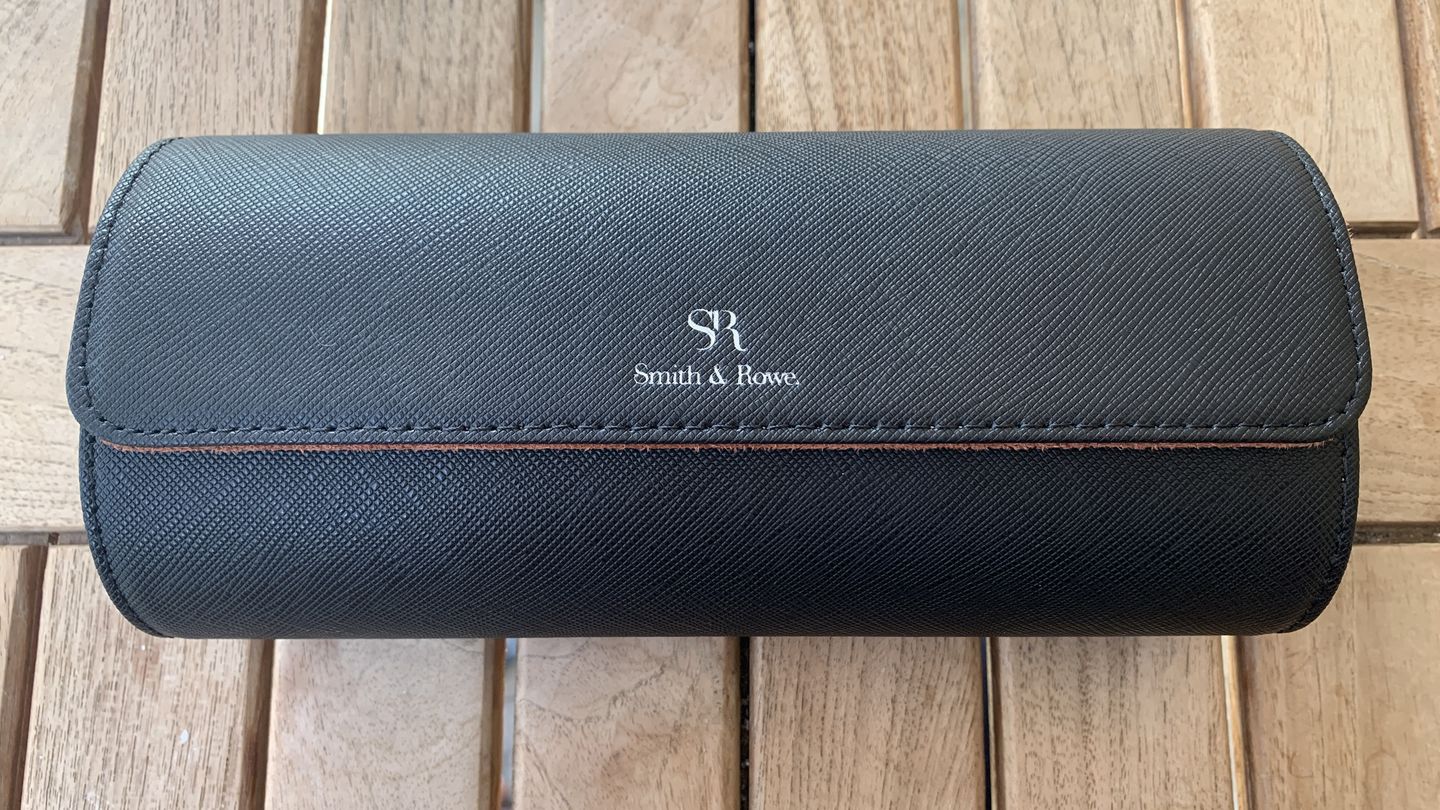 Customer photo review of Luxury leather handmade watch roll for 3 watches
