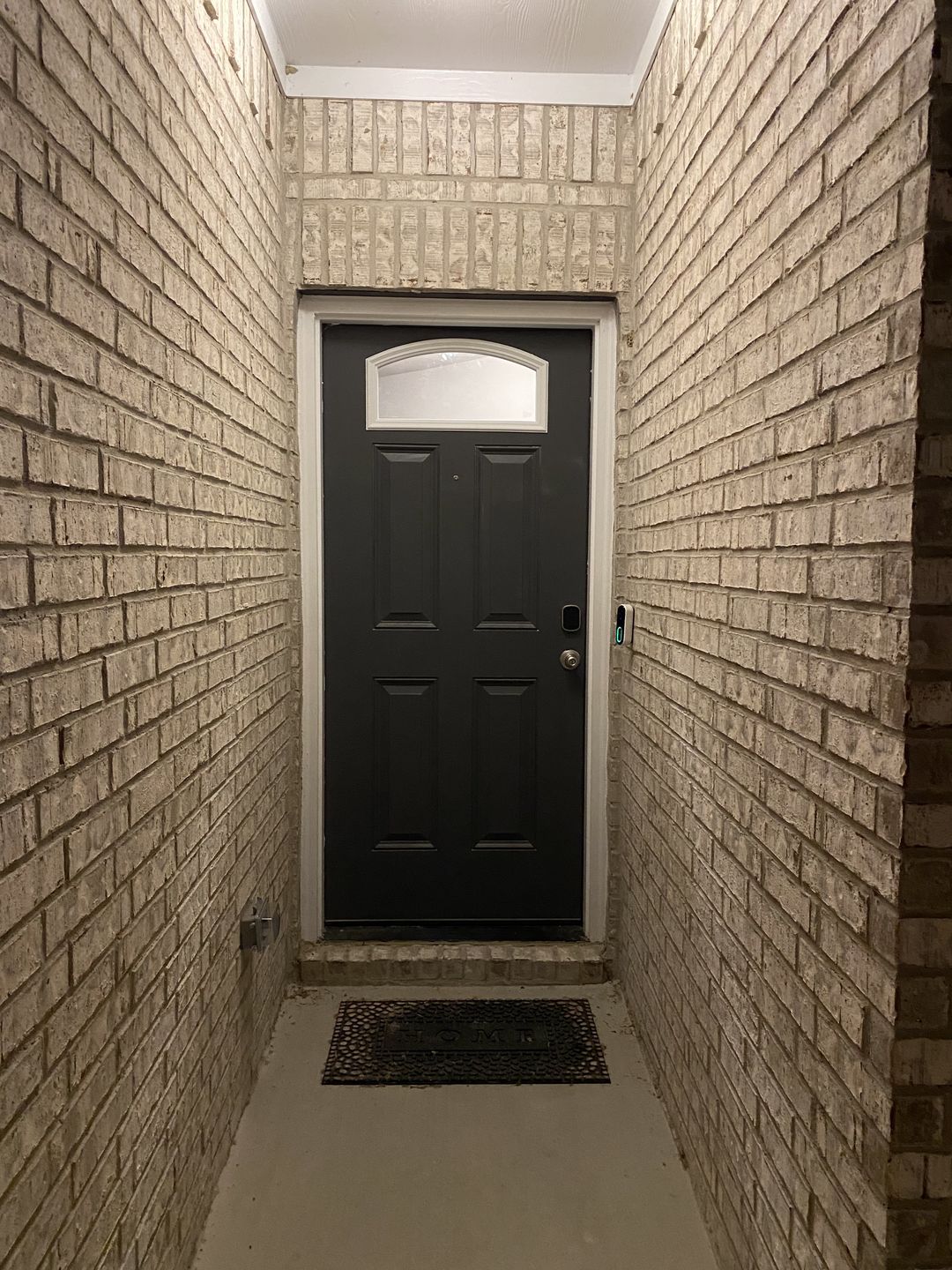 Customer photo review of Clear Arched Top Glass and Frame Kit (Fanlite 24" x 12" Frame Size)
