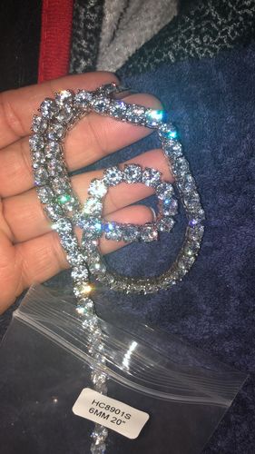 Customer photo review of Top Quality 115 Carat VVS Flawless Steel Chain