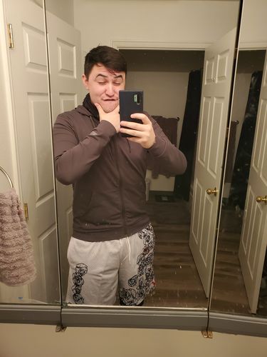 Customer photo review of Mesh Shorts - Cursed Flowers