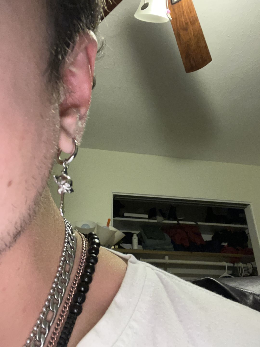 Customer photo review of DOWN YOUR THROAT EARRING