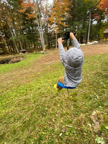 Customer photo review of Backyard Zipline Kit