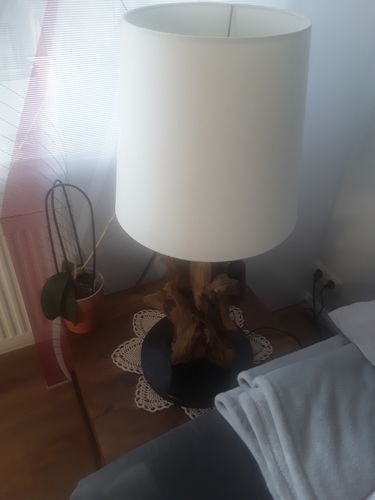 Customer photo review of Wurzelholz Tischlampe IKAL Höhe 82 cm inkl. Lampenschirm