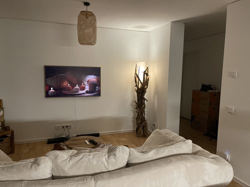 Customer photo review of Treibholz Stehlampe VILLA inkl. Lampenschirm Natur