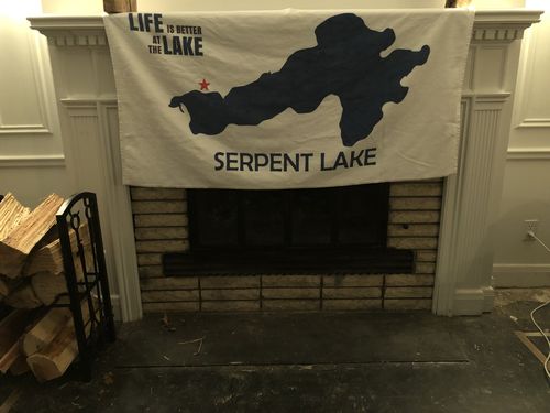 Customer photo review of Custom Lake Beach Towel