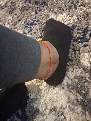 Customer photo review of Fem Red Anklet - Single
