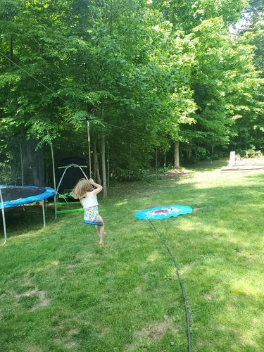 Customer photo review of Backyard Zipline Kit