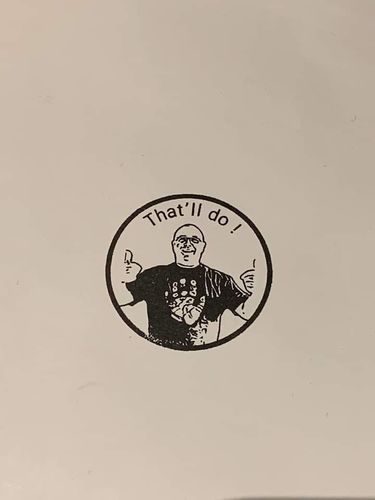 Customer photo review of Self-Inking Face Stamp