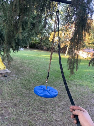 Customer photo review of Backyard Zipline Kit