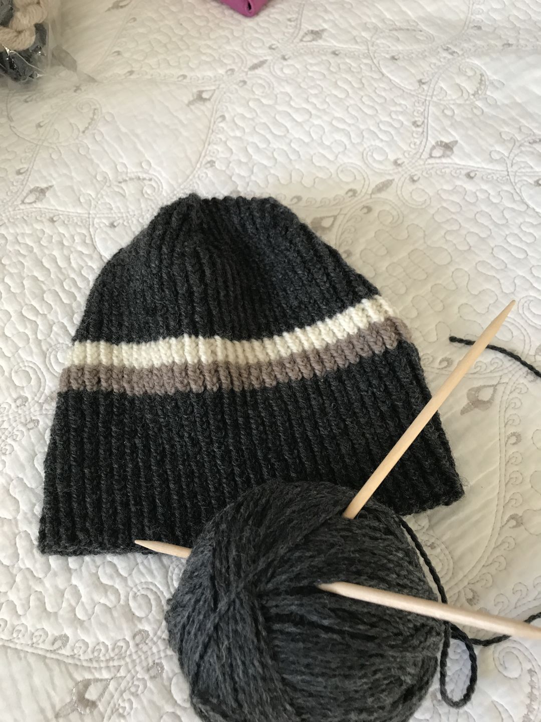 Customer photo review of Brittany Birch Wood Double Pointed Knitting Needles