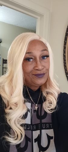Customer photo review of 613 Blonde Body Wave Raw Virgin Lace Front Human Hair Wigs 18-30 Inch