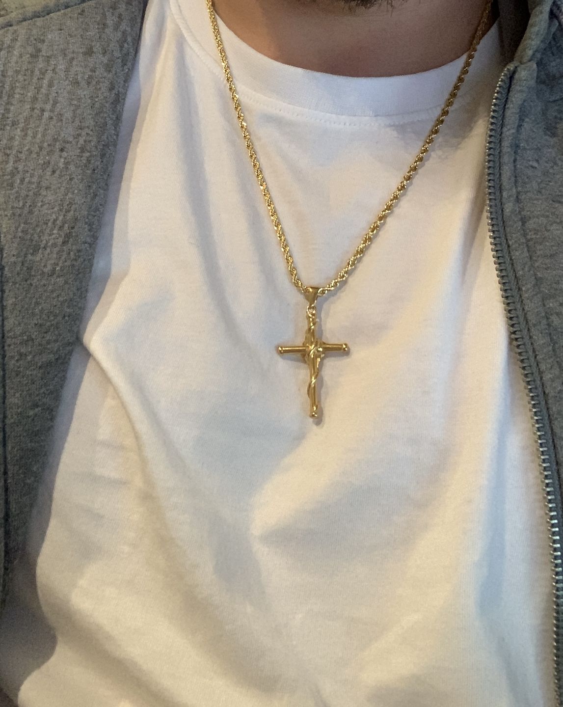 Customer photo review of CLEAN ROPE. - 3MM 18K GOLD