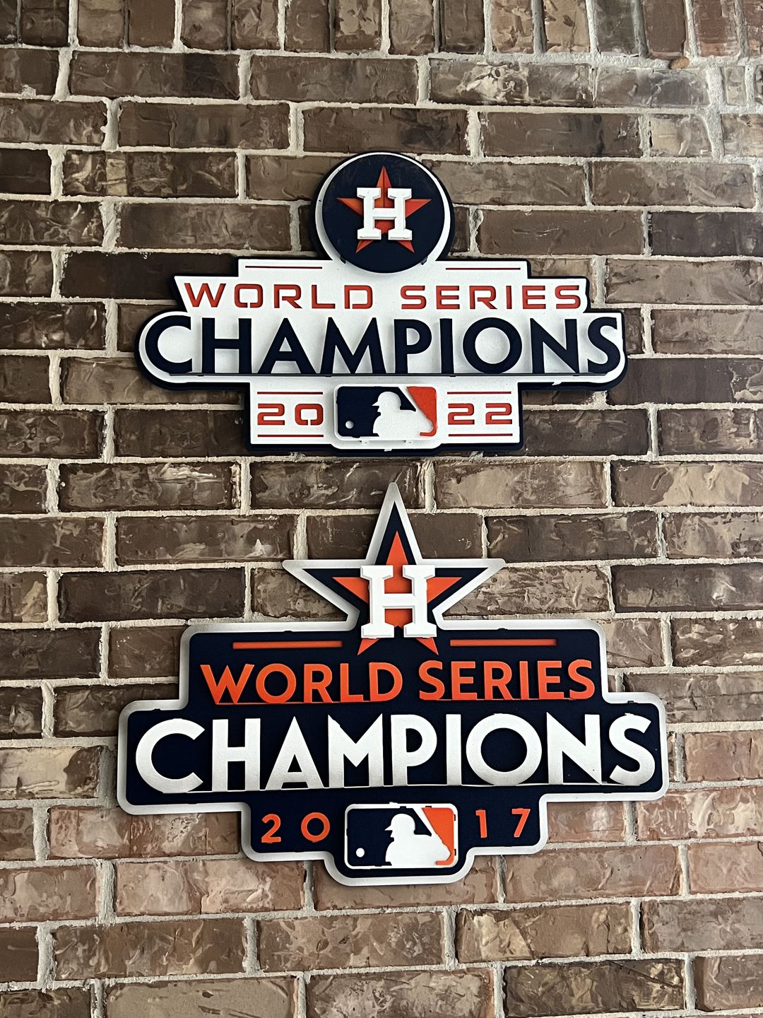 Customer photo review of Houston Astros World Series 2022 3D Metal Wall Art