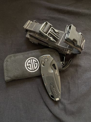 Customer photo review of SIG SAUER K320 3.5" Nitron Manual Folder Drop Point Blade