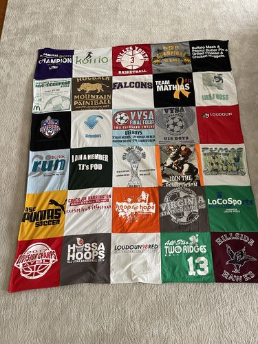 T-shirt quilt featuring hillside athletics, loudoun united by Carey from VA