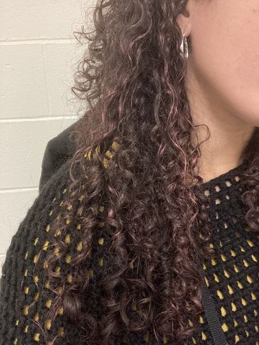 Customer photo review of Temporary Hair Color Gel - Cranberry