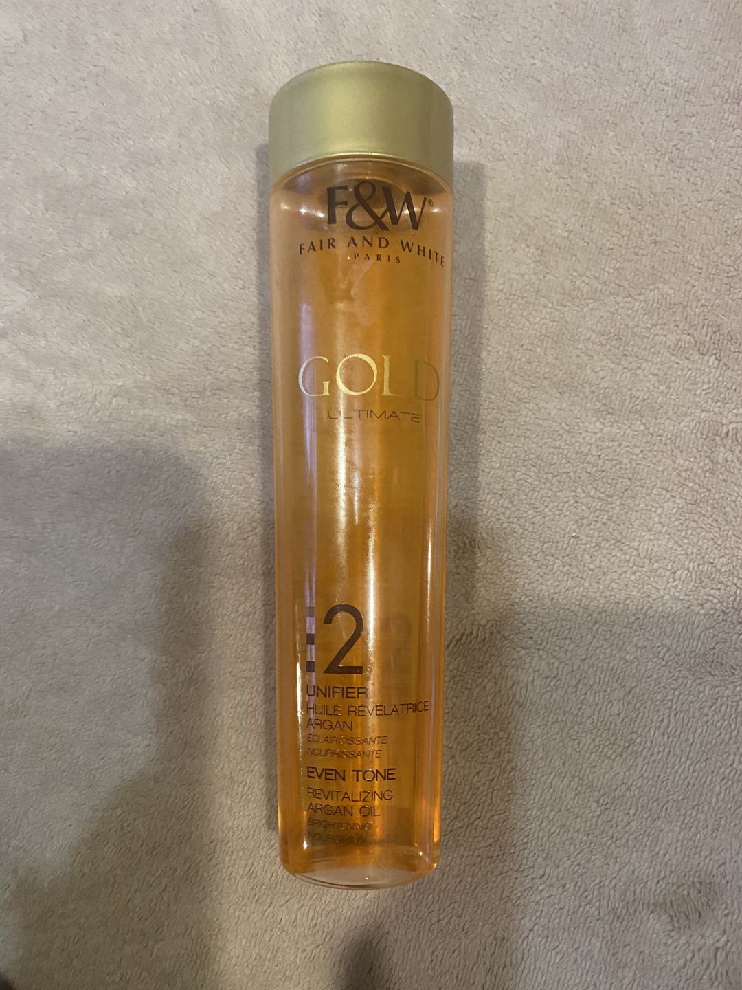 Customer photo review of Fair and White 2: Gold Intense Argan Oil Active Serum 30 ml / 1fl.oz