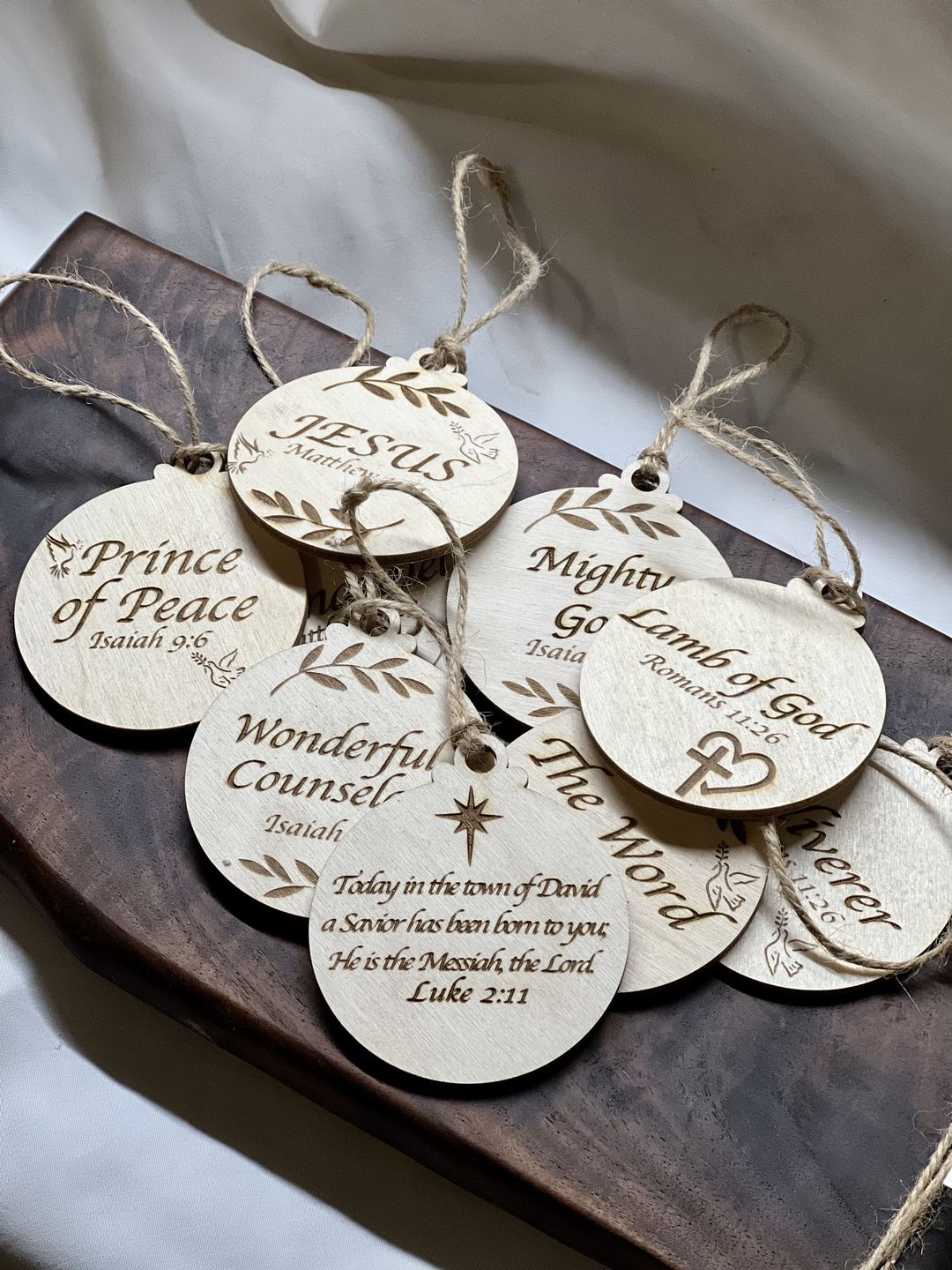 Customer photo review of Unfinished Wood Ornament Christmas Tree Shape - Craft - up to 36" DIY