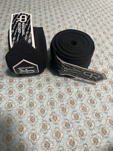 Customer photo review of Personal Record Heavy Duty Premium Knee Wraps PR906 - Black