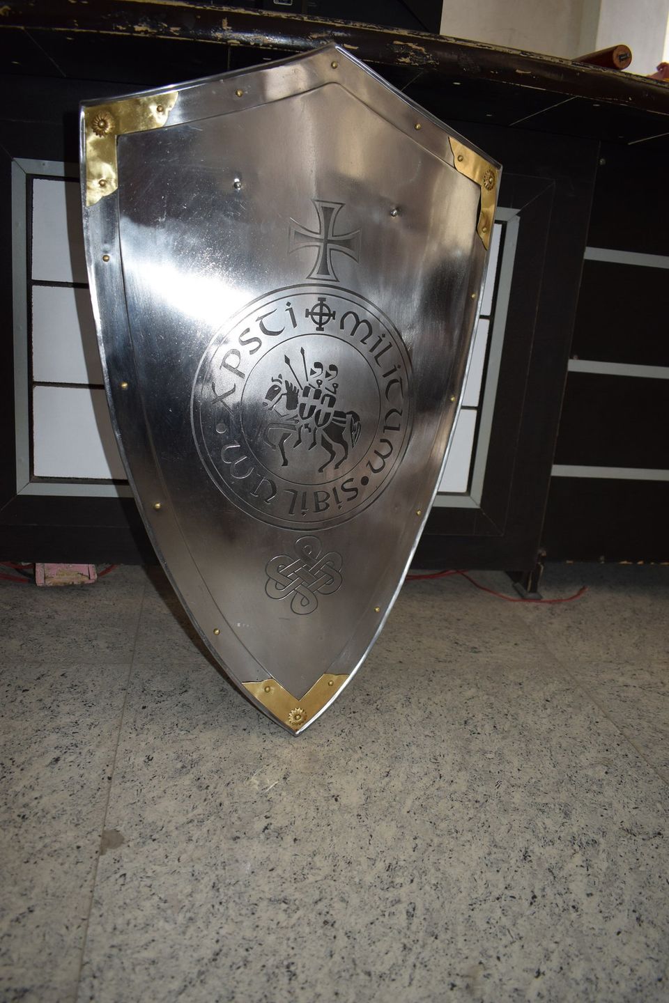 Customer photo review of Medieval Knights Templar Shield