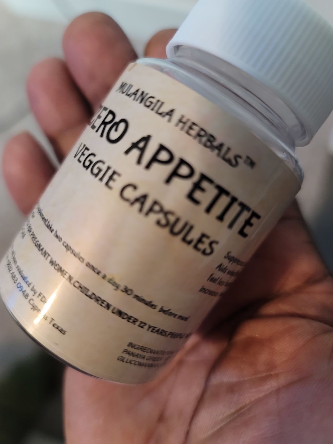 Customer photo review of Zero appetite capsules (appetite suppressant)