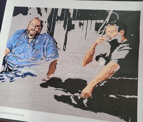 Customer photo review of Custom Paint By Numbers Kit - Upload Your Photo - Brush Set Included