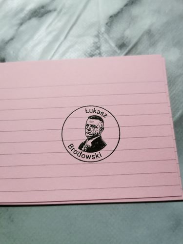 Customer photo review of Self-Inking Face Stamp