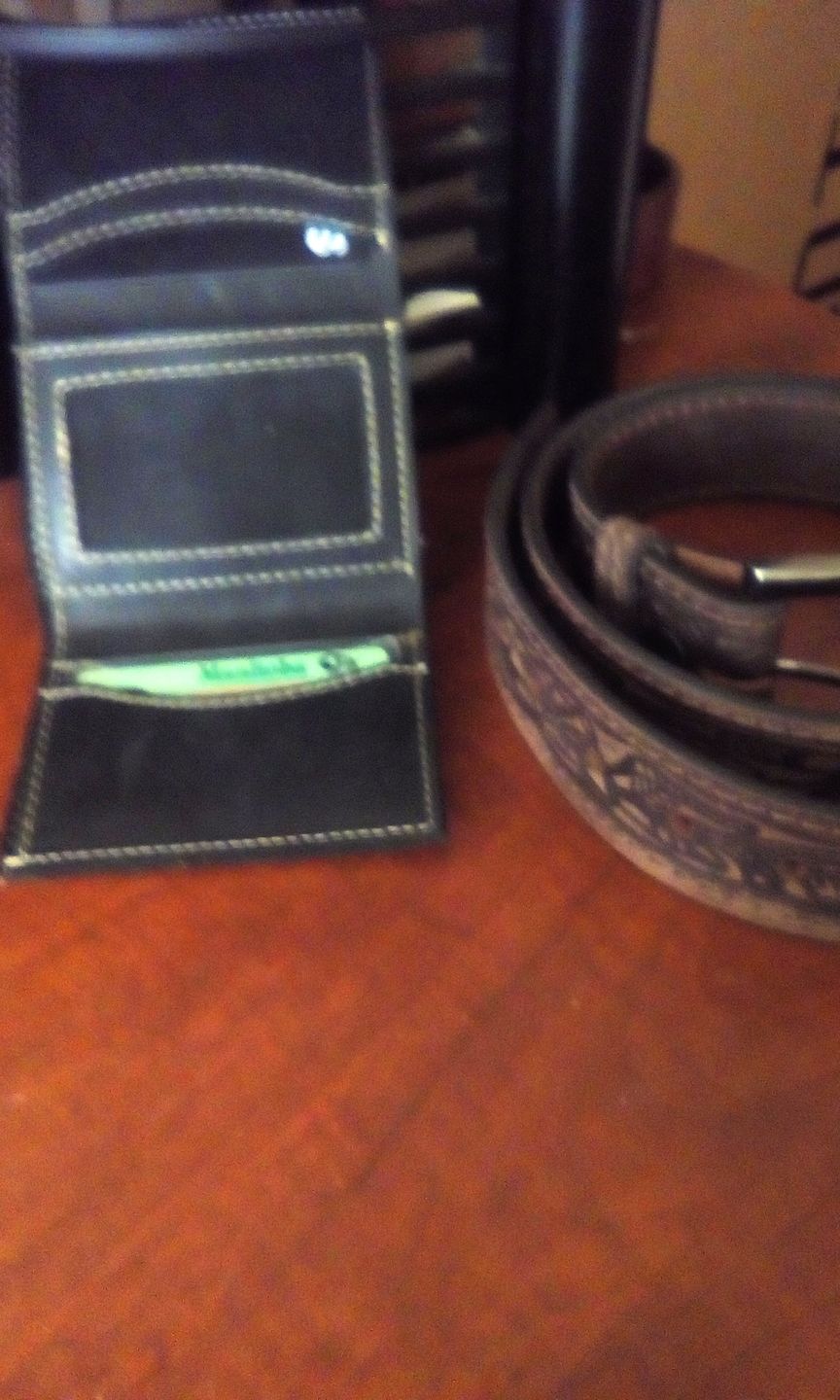 Customer photo review of The Wayfarer Belt - Brown Classic Western Embossed 100% Full Grain Leather Belt