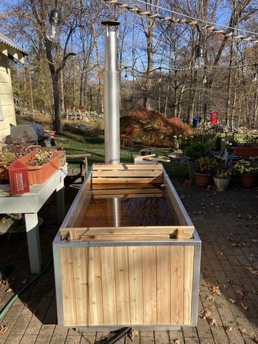 Customer photo review of Wood Burning Hot Tub