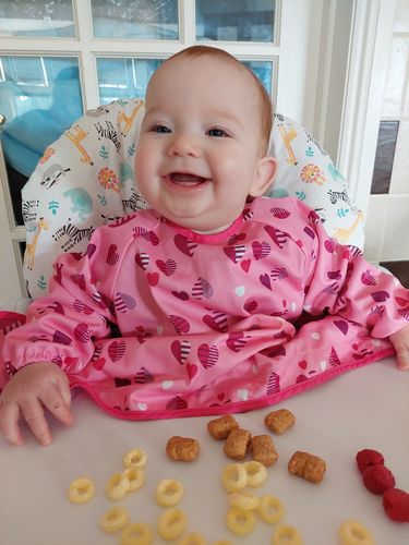 Customer photo review of Cover & Catch Bib Triple Pack