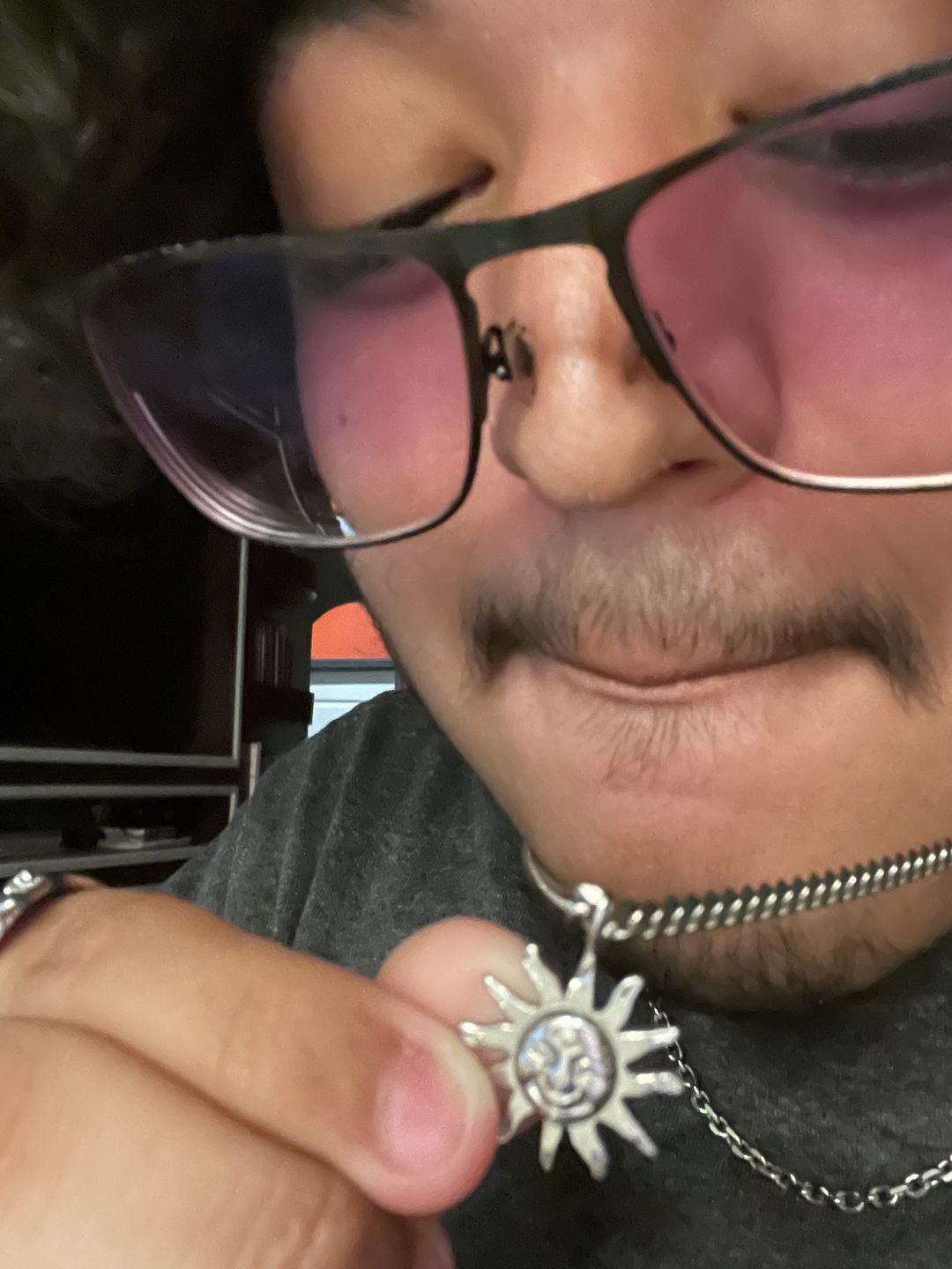 Customer photo review of AZTEC SUN PENDANT