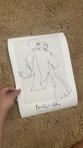 Customer photo review of Personalized Line Art - Dance