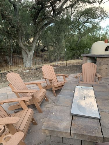 Customer photo review of Set of 6 - DuraWeather Poly® King Size Folding Adirondack Chair with Collapsible Cup Holders
