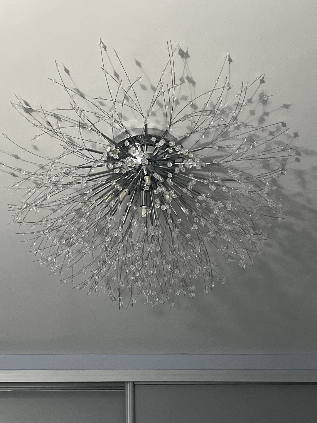 Customer photo review of Modern Beaded Sputnik Crystal Flush Mount Ceiling Light