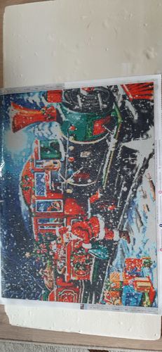 Customer photo review of 5D Diamond Painting Santa Claus Express Nachtzug