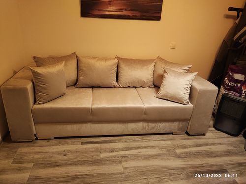Customer photo review of Canapea extensibila cu lada de depozitare Gloria Grey 250x100 cm