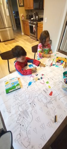 Customer photo review of USA Map Coloring Sheet