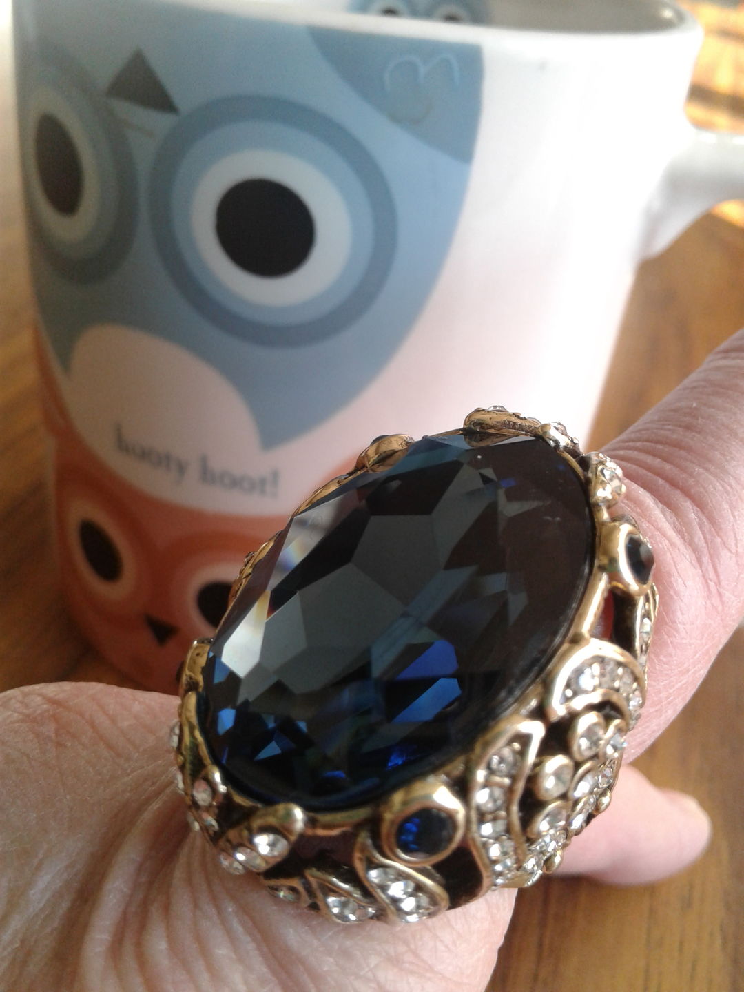 Customer photo review of HEIDI DAUS® "Dare To Wear" Oversized Crystal Cocktail Statement Ring
