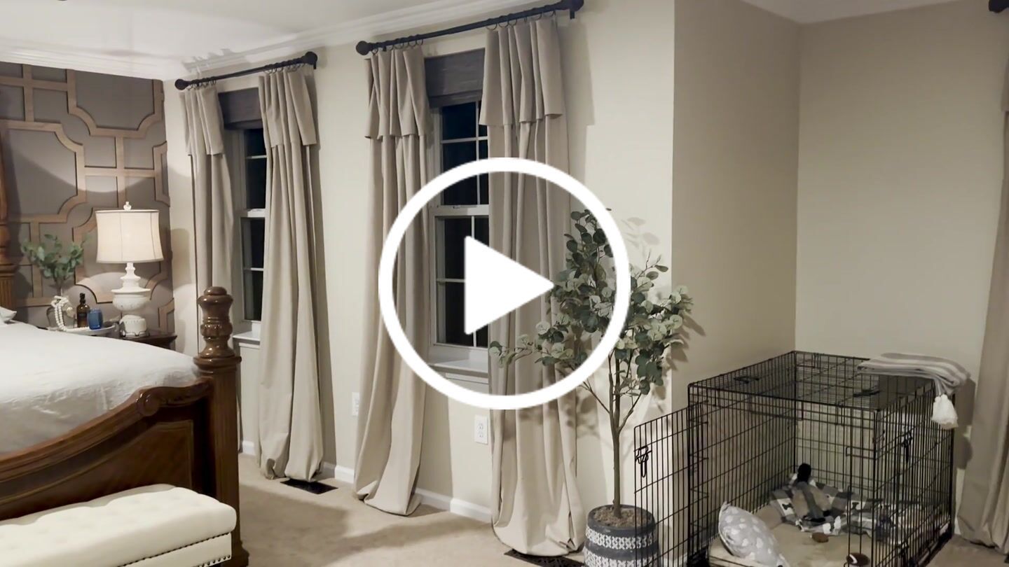 Customer video review of SmartWings Motorized Woven Wood Shades 100% Blackout