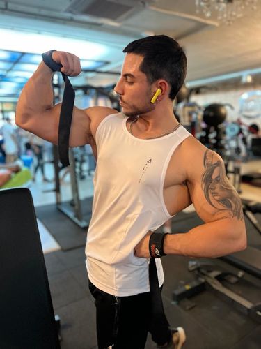 Customer photo review of Powered Tank Top - White