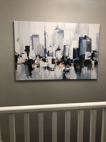 Customer photo review of 'Abstract Toronto' Framed Canvas
