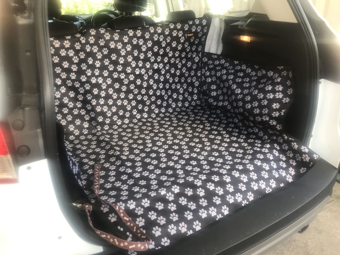 Customer photo review of Paw Print Car Boot Cover