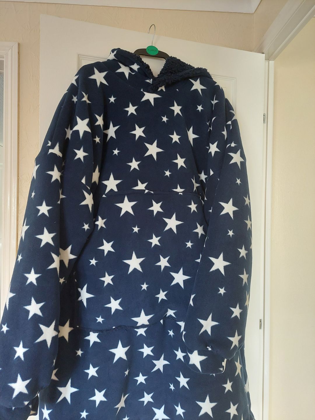 Customer photo review of White Stars Anti Pill Polar Fleece Fabric