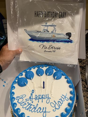 Customer photo review of Custom Digital Boat Artwork