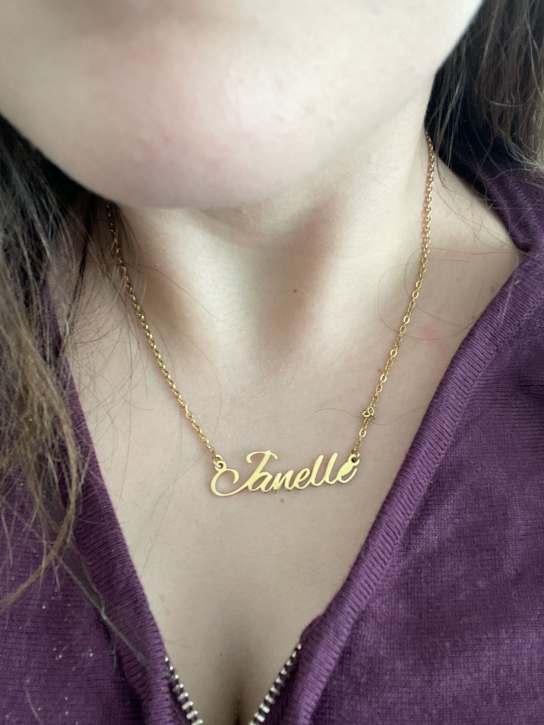 Customer photo review of Collier LOANYA avec gravure de prénom personnalisée