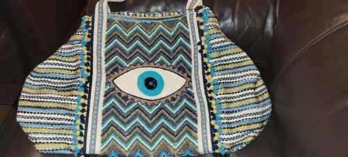 Customer photo review of Grecian Nights Evil Eye Tote